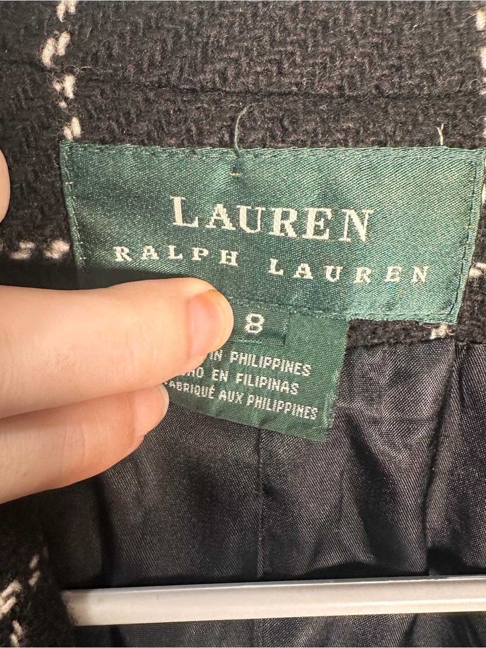 Vtg Ralph Lauren LRL Equestrian Women’s 100% Wool Tweed Preppy Blazer Sz 8 - Picture 2 of 4